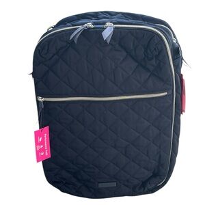 Vera Bradley Lay Flat Convertible Backpack Classic Navy Performance Twill